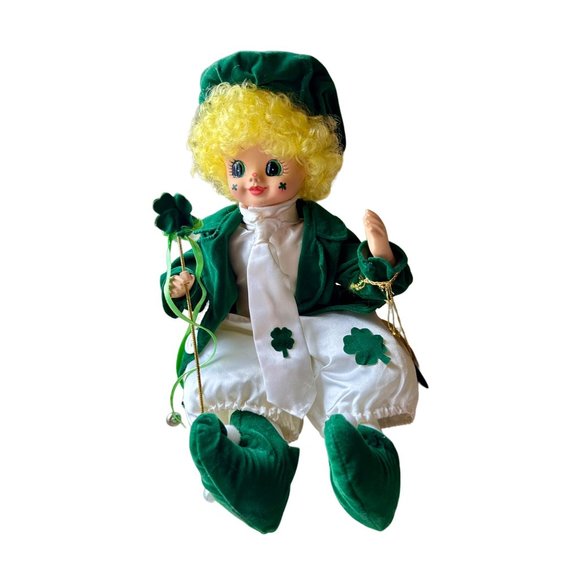 Porcelain Calendar Doll for St. Patrick's Day by‎ Brinns - 14 inches tall - Picture 1 of 9